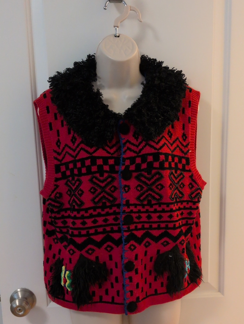 Berek Detachable Collar Scottie Dog Sweater Vest